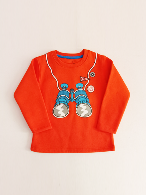 RETIRED WS20-Orange Binoculars Sweatshirt (1-11Y)