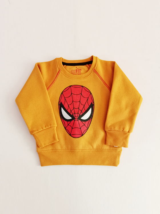 WS21-Yellow Spiderman Sweatshirt (1-11Y)